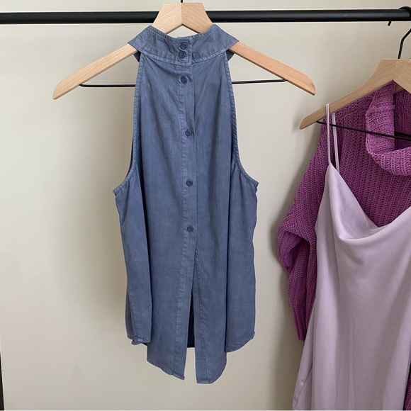 Anthro l Cloth & Stone Chambray Halter Tank - Picture 4 of 10